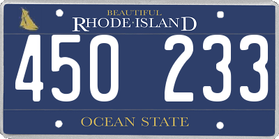 RI license plate 450233