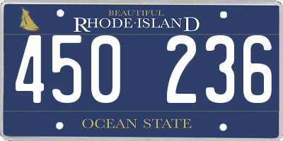 RI license plate 450236