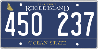 RI license plate 450237