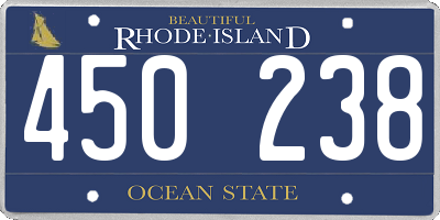 RI license plate 450238