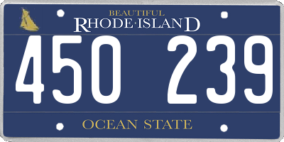 RI license plate 450239