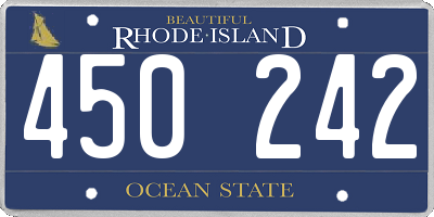 RI license plate 450242