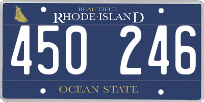 RI license plate 450246