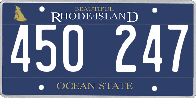 RI license plate 450247