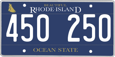 RI license plate 450250