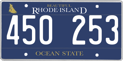 RI license plate 450253