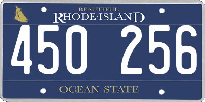 RI license plate 450256