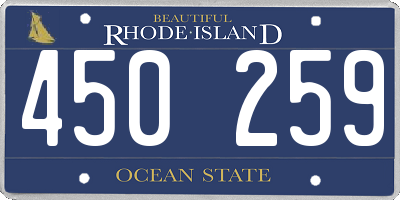 RI license plate 450259