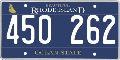 RI license plate 450262