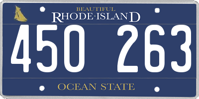 RI license plate 450263