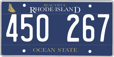 RI license plate 450267