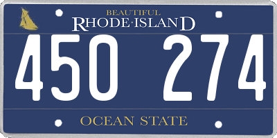 RI license plate 450274