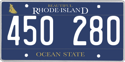 RI license plate 450280