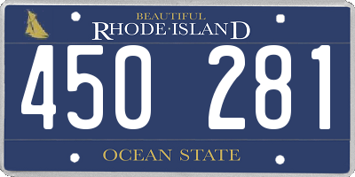 RI license plate 450281