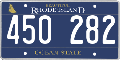 RI license plate 450282