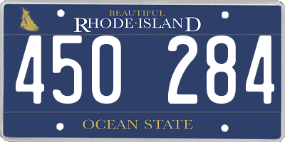 RI license plate 450284