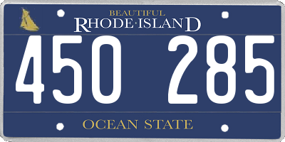 RI license plate 450285