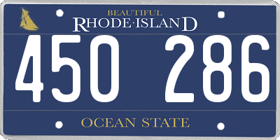 RI license plate 450286