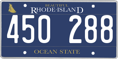 RI license plate 450288