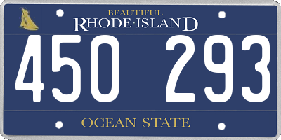 RI license plate 450293