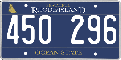 RI license plate 450296