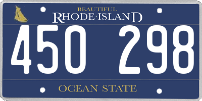 RI license plate 450298