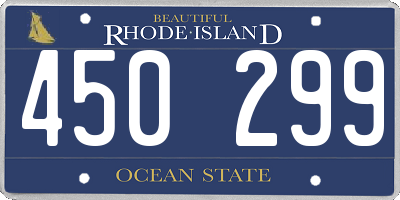 RI license plate 450299