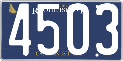 RI license plate 4503