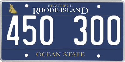 RI license plate 450300