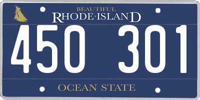 RI license plate 450301