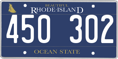RI license plate 450302