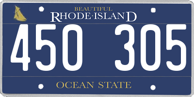 RI license plate 450305