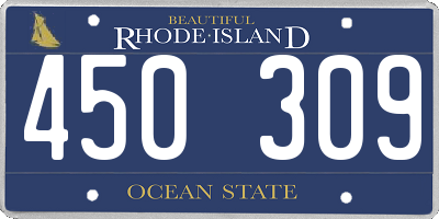 RI license plate 450309