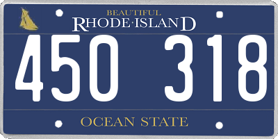 RI license plate 450318
