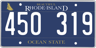 RI license plate 450319