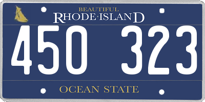 RI license plate 450323