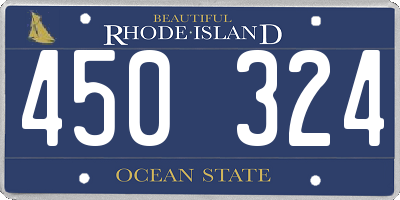RI license plate 450324