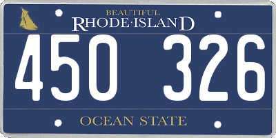 RI license plate 450326