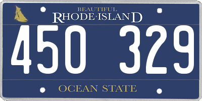 RI license plate 450329
