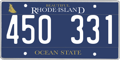 RI license plate 450331