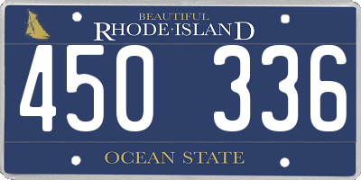 RI license plate 450336