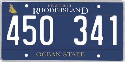 RI license plate 450341