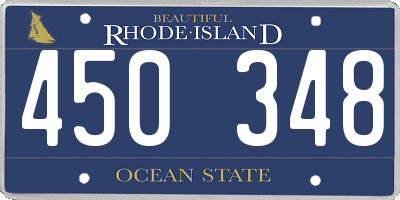 RI license plate 450348