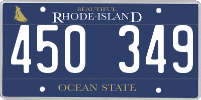 RI license plate 450349
