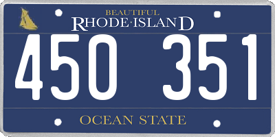 RI license plate 450351