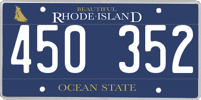 RI license plate 450352