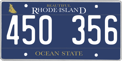 RI license plate 450356