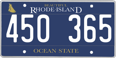 RI license plate 450365