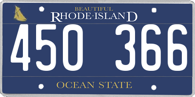RI license plate 450366