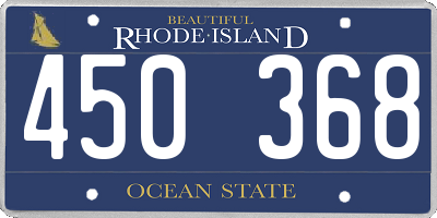 RI license plate 450368